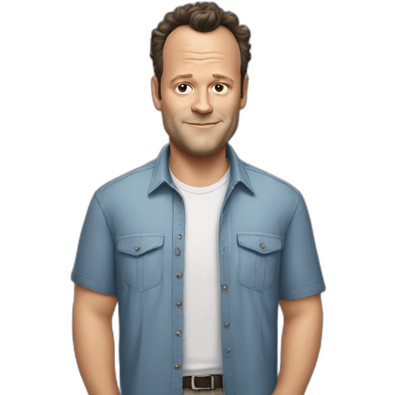 vince vaughn cartoon wearing shirt emoji