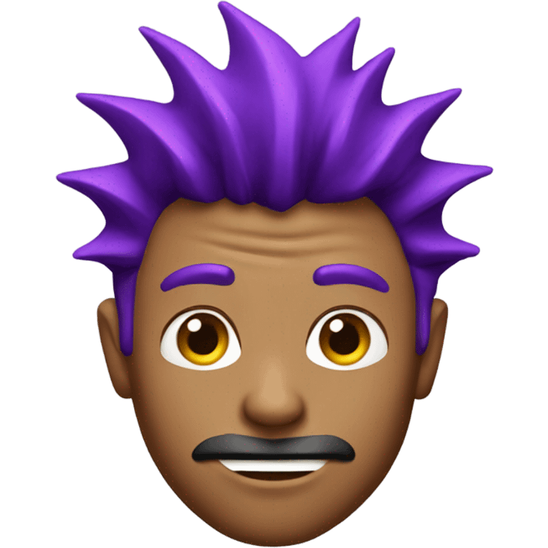 guy with purple spiky hair emoji