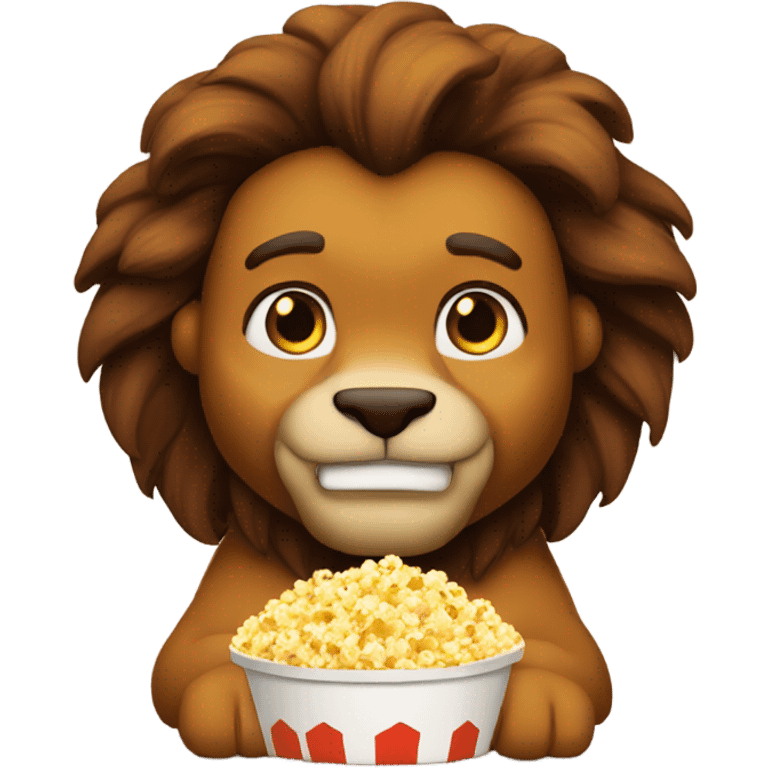 Mufasa with popcorn emoji