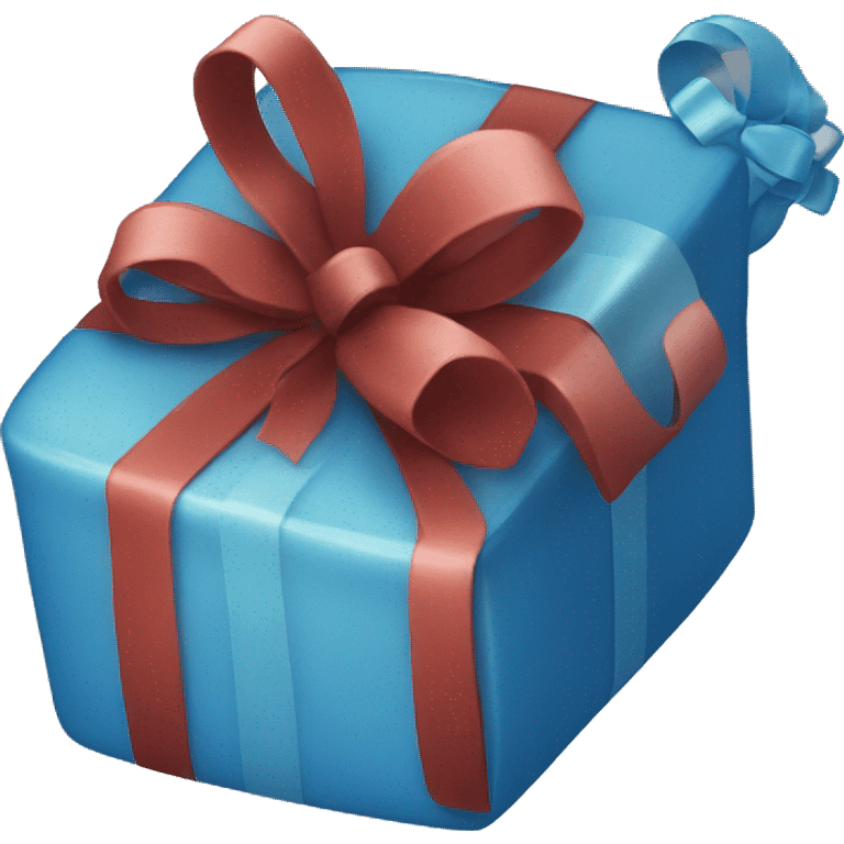 blue christmas present emoji