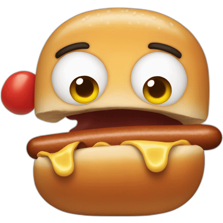 angry hot dog emoji