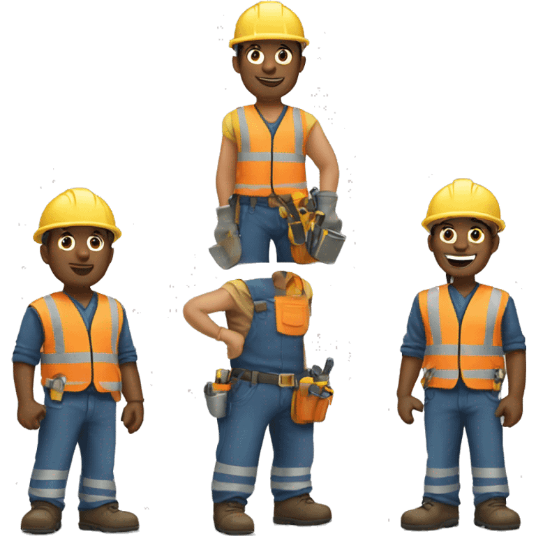 SIX CONSTRUCTION WORKERS emoji