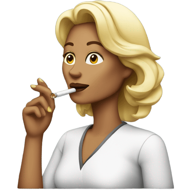 Woman smoking a cigarette  emoji