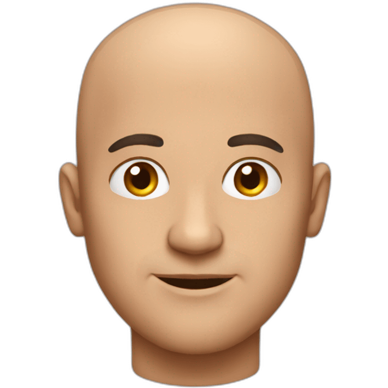 A bald man emoji