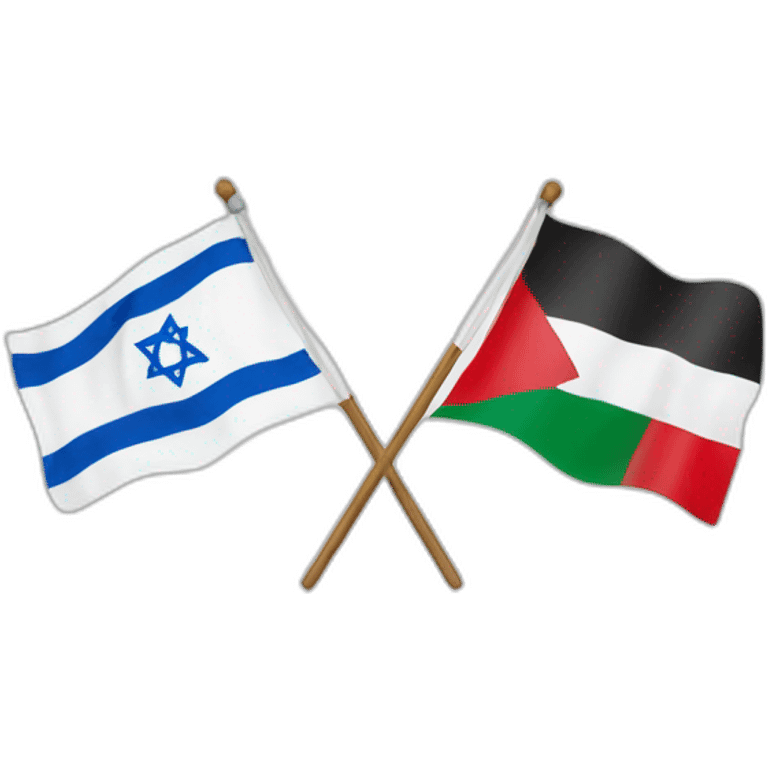 israel and palestine flags, together emoji