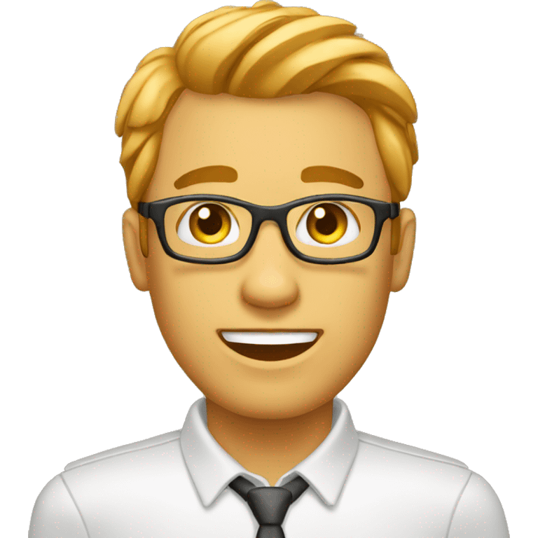 créé un émoji d'un community manager heureux emoji