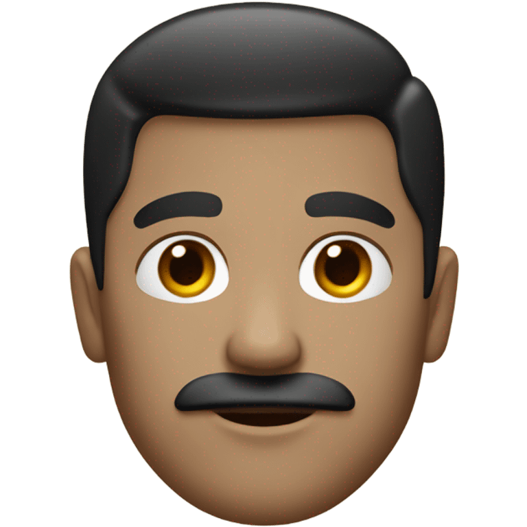 Whiteman with small mustache and side part black hair emoji