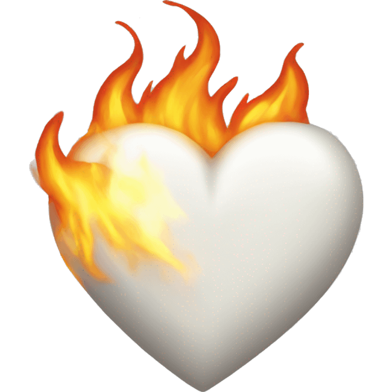 white fire heart emoji