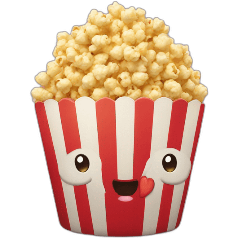 Popcorn in love  emoji