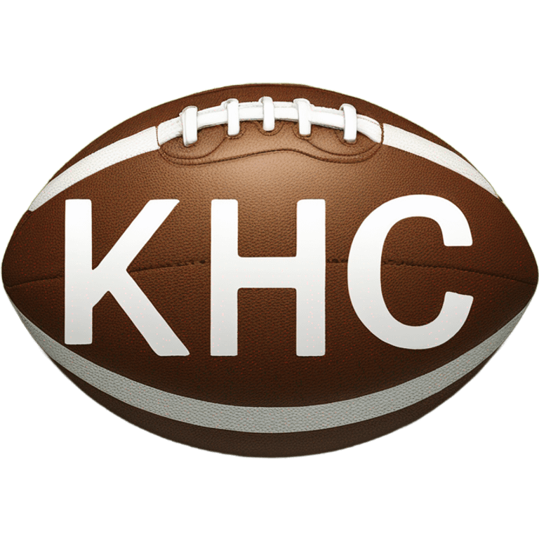 Football with the letters “KC” and the football is wearing a crown emoji