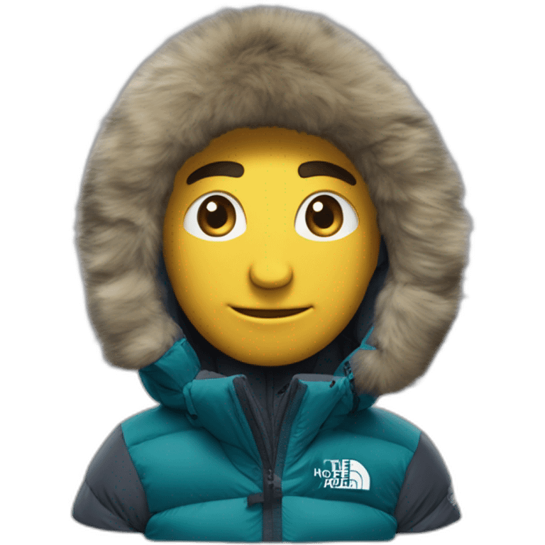 Mélanchon qui porte une doudoune the north face emoji