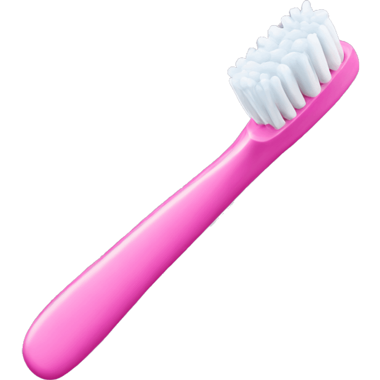 Pink toothbrush emoji