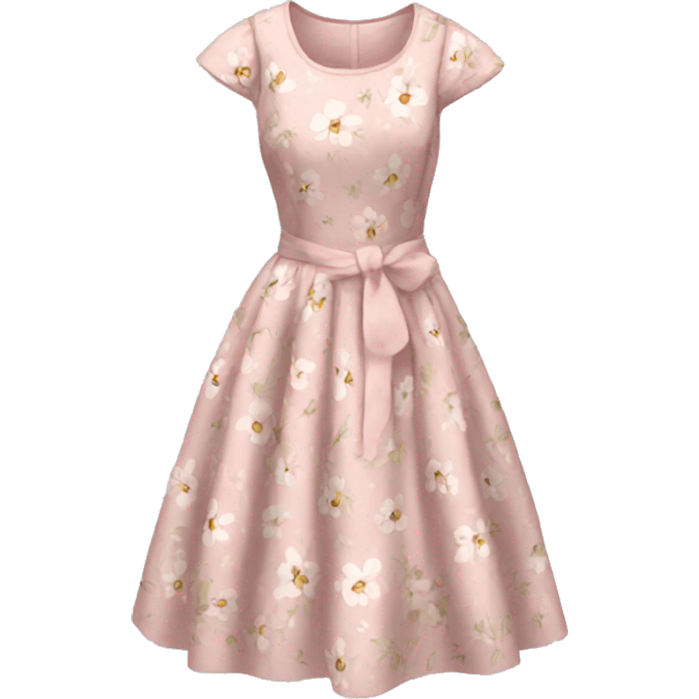 pale pink Vintage flowery dress emoji