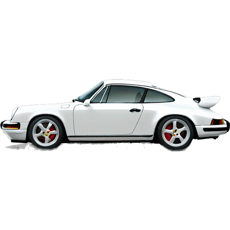 Mordern day whitw porsche 911 emoji