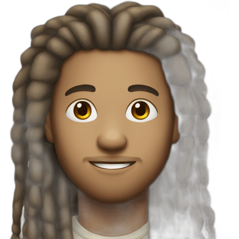 Pretty light-skin man with dreadlocks emoji