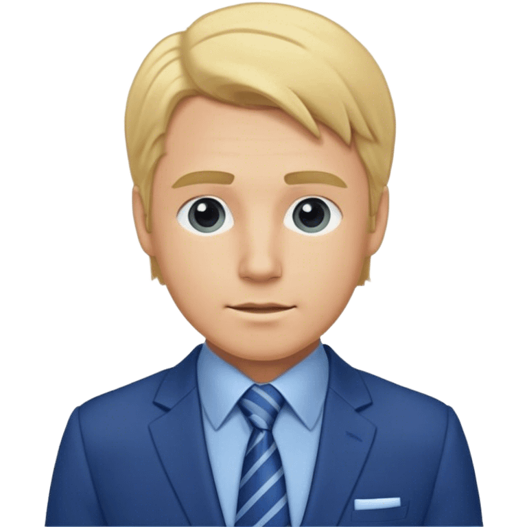 dad with blond with tie and blue suit emoji