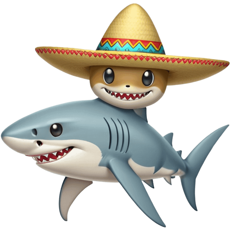 shark with a mexican emoji