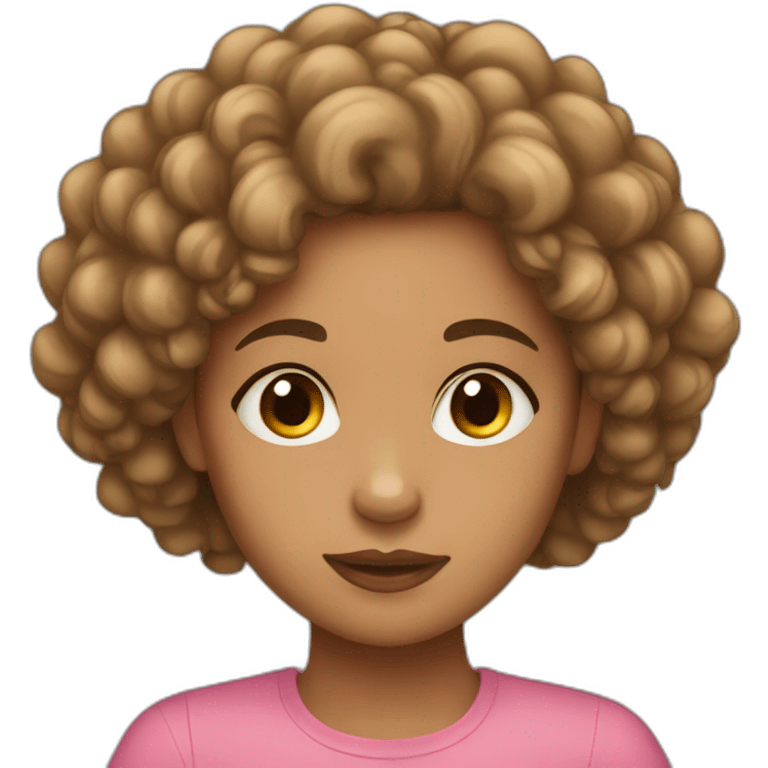 lightskin girl with curly hair  emoji