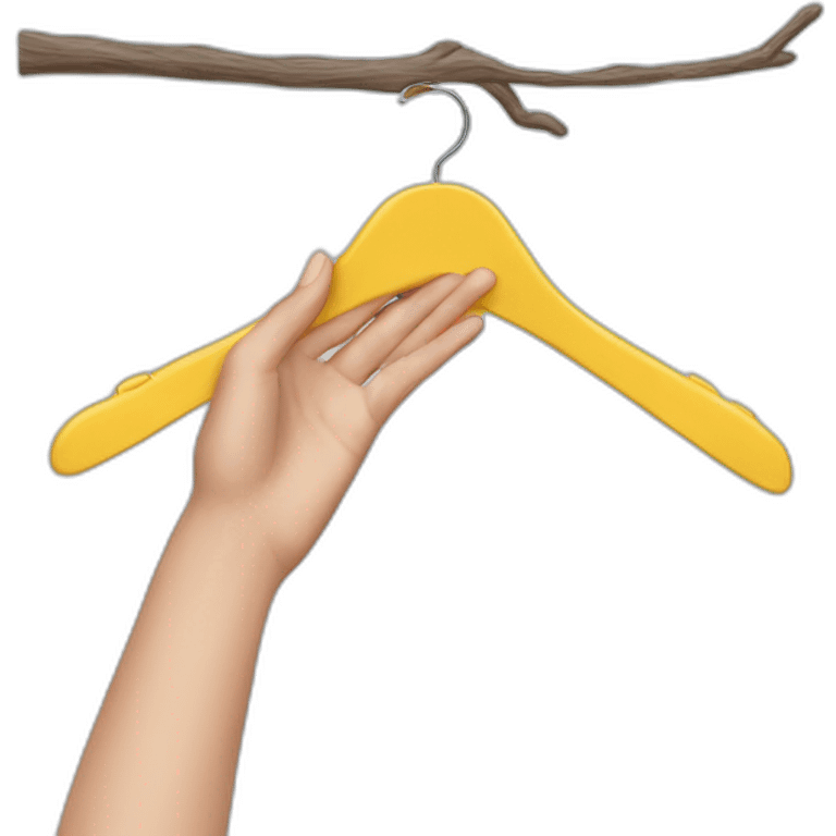 hand holding an hanger emoji