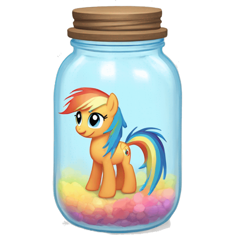 Rainbow Dash from MLP in a jar emoji