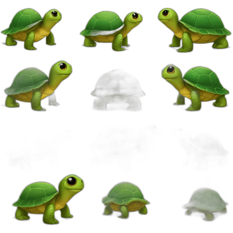 Une écureuil sur une tortue emoji