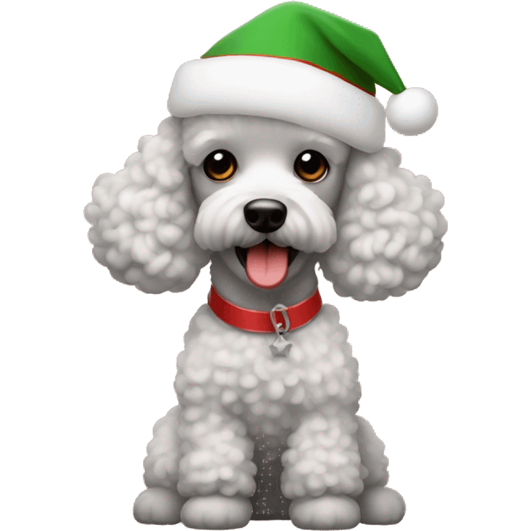 Christmas poodle ￼ emoji