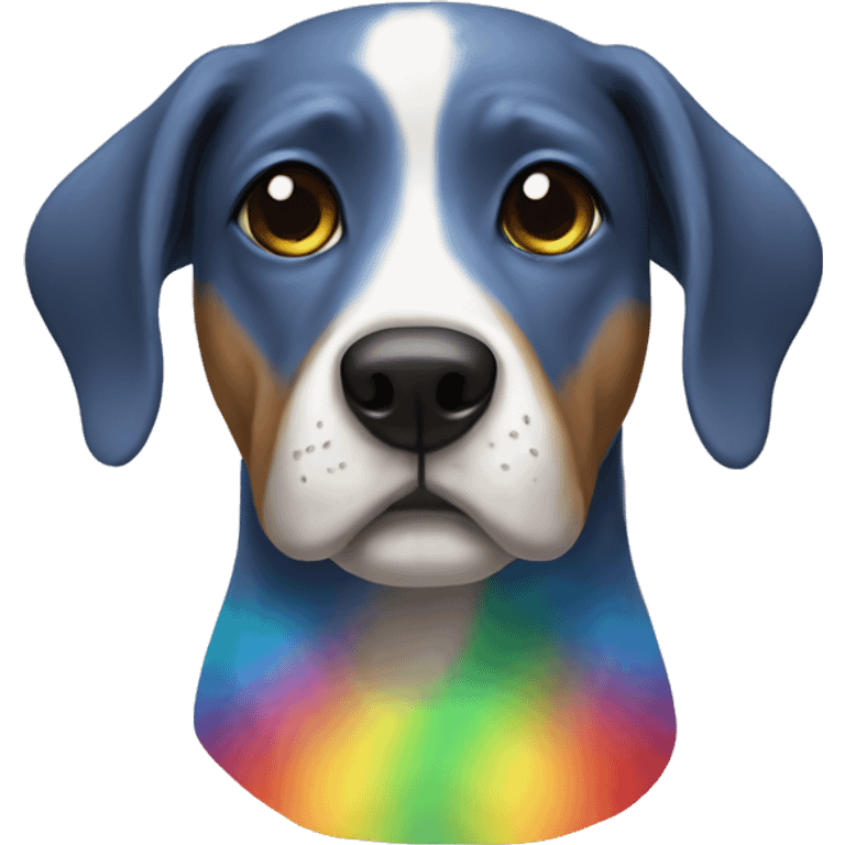 Rainbow dog emoji