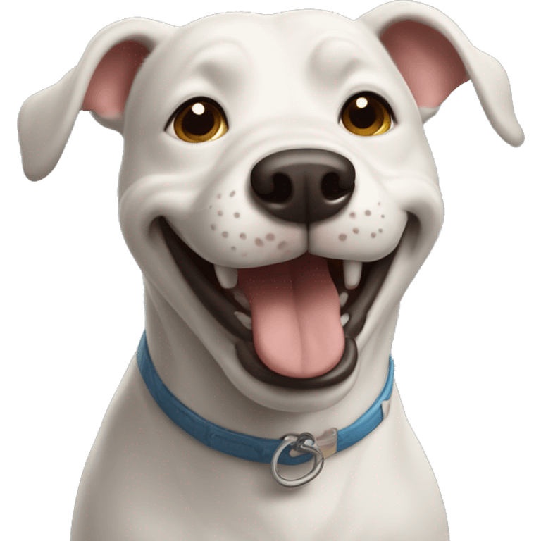 Happy Bullterier dog emoji