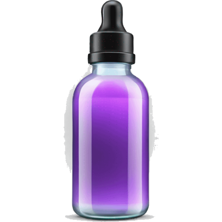 Realistic isolated vape juice bottle. emoji