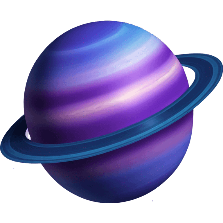 heart shape purple and blue Saturn planet emoji