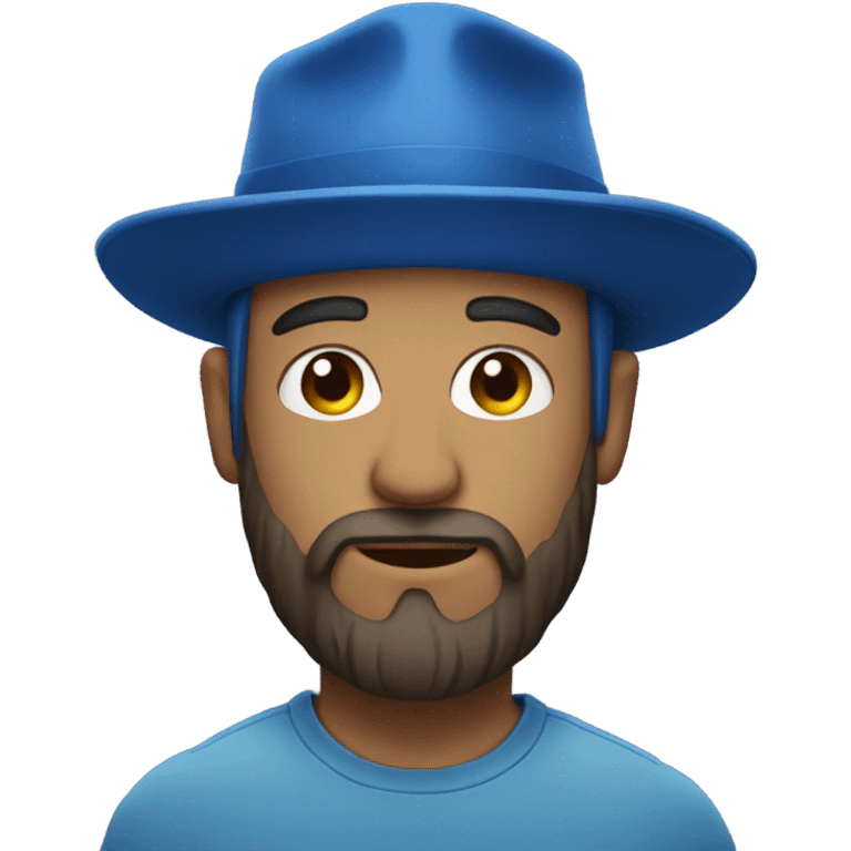 blue hat and beard gaze emoji