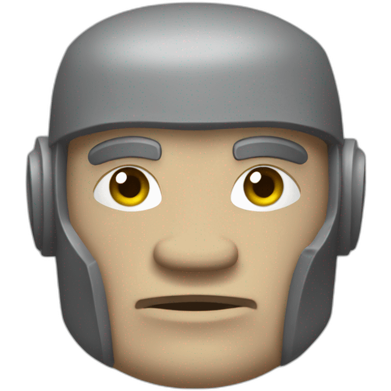 Moai BodyBuilder with grey skin emoji