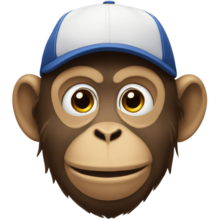 monkey with a baseball cap emoji