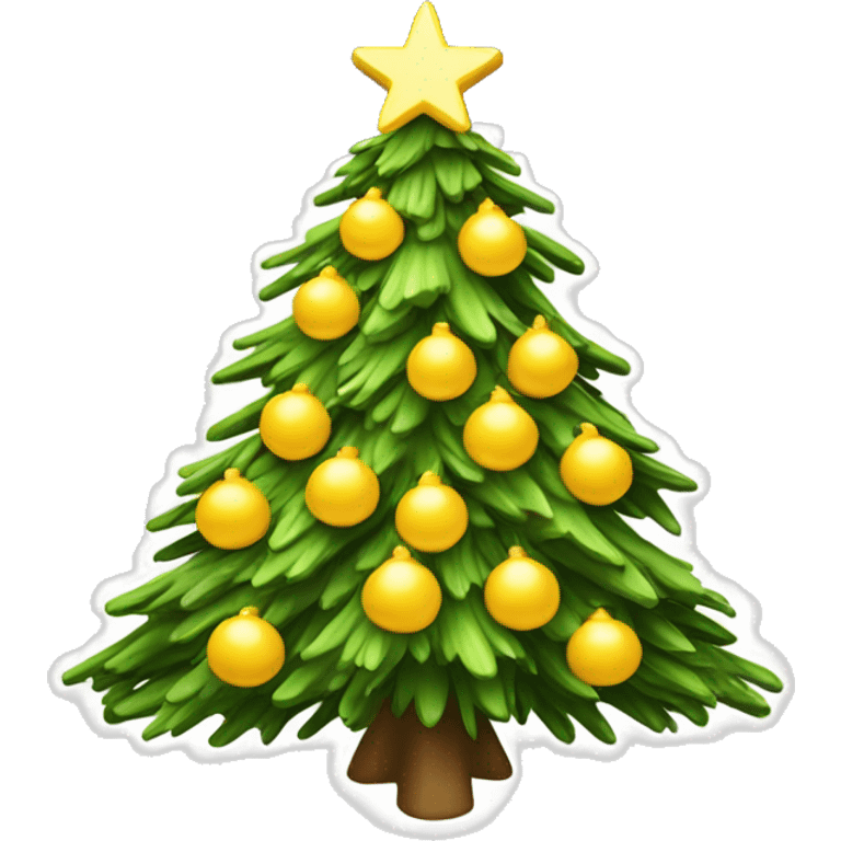 Sapin de noel jaune flou  emoji