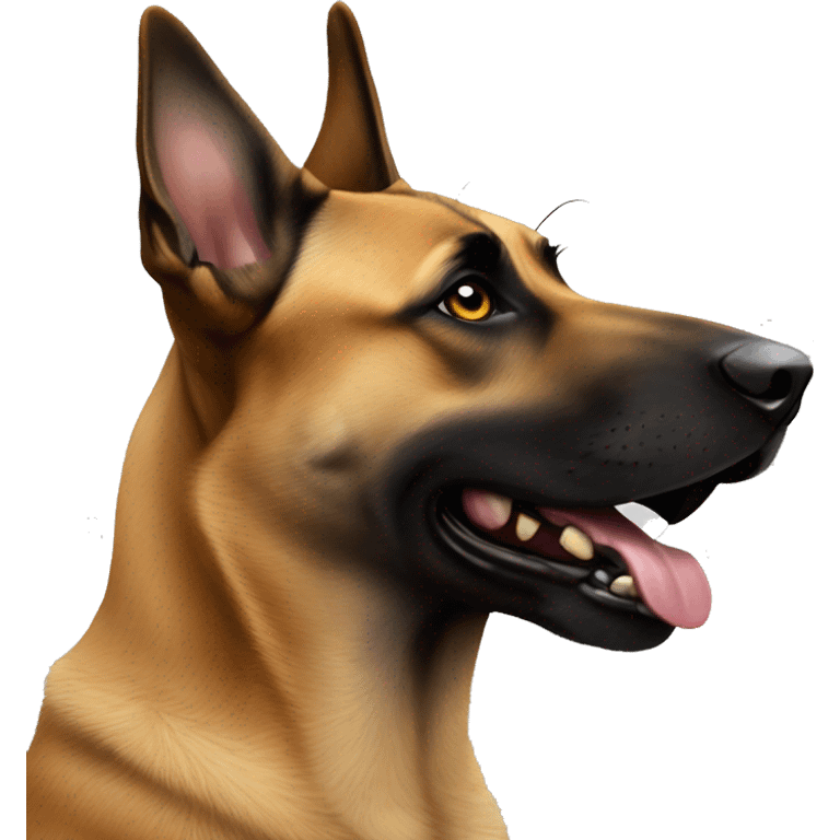 malinois dog showing his theeth emoji