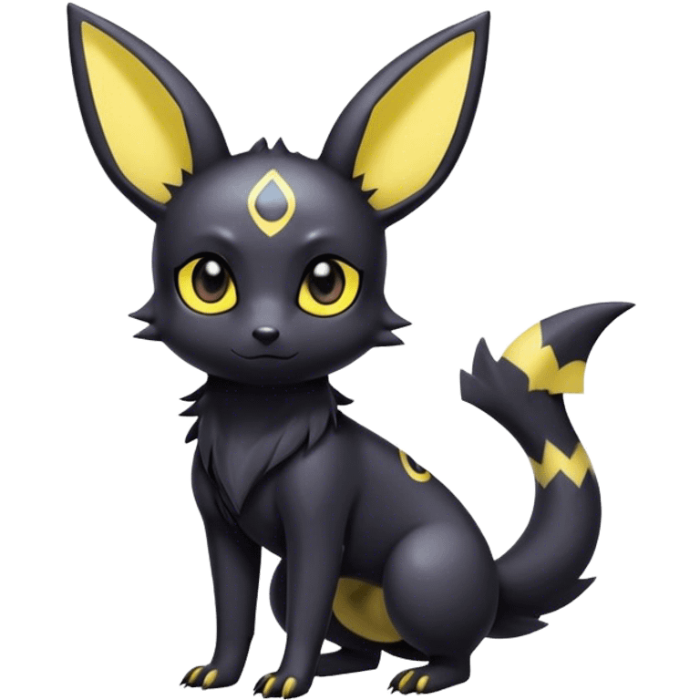 Cool cute edgy kawaii Umbreon-Noibat-animal-creature-hybrid full body emoji