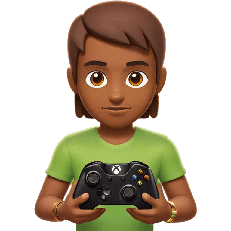 Clash of Clans aesthetic: Cinematic Playful Xbox One Console Portrait Emoji, rendered in a 3D vector-style similar to standard emojis with minimal shading and bold, simplified shapes. A compact, distinct form with signature details, softly glowing with a modern gaming energy charm. Simplified yet unmistakably iconic, highly detailed and consistent, glowing with a soft radiance and high shine. Stylized with a touch of next-gen innovation and a soft glowing outline, capturing the essence of a beloved gaming relic with a friendly, playful manner! emoji