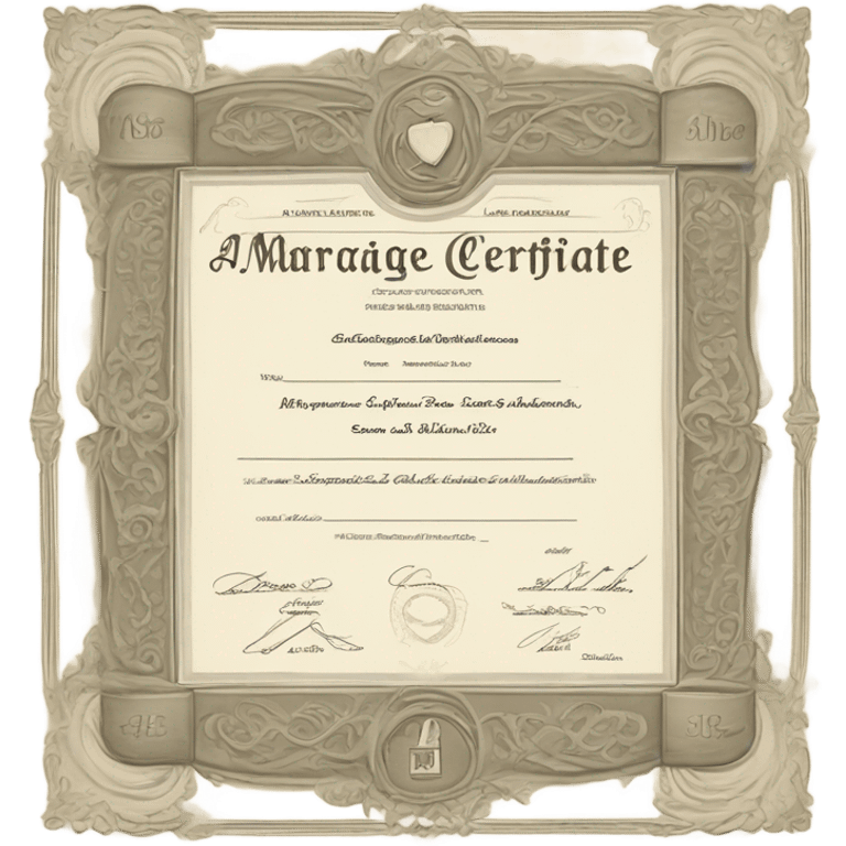 marriage certificate emoji