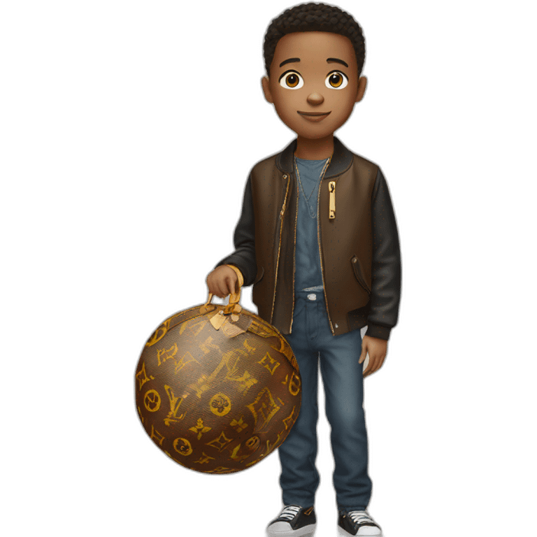 kid with louis vuitton ball emoji