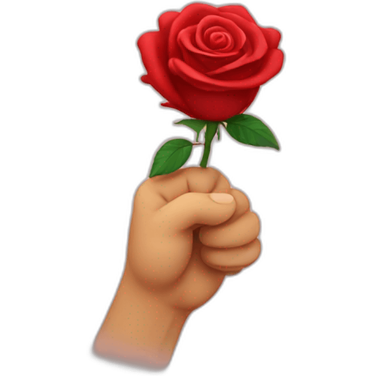 fist holding rose emoji