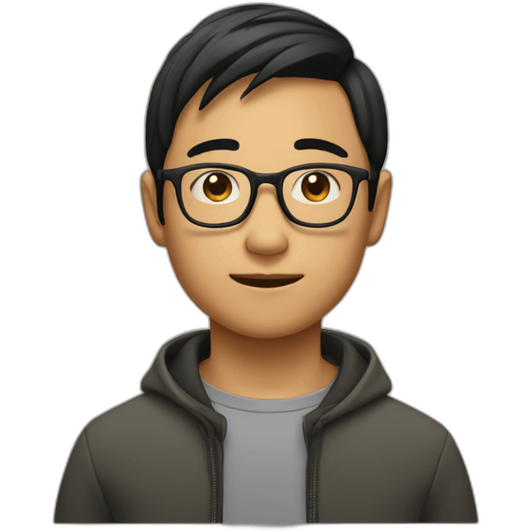 mashrhair asianboy with glasses emoji