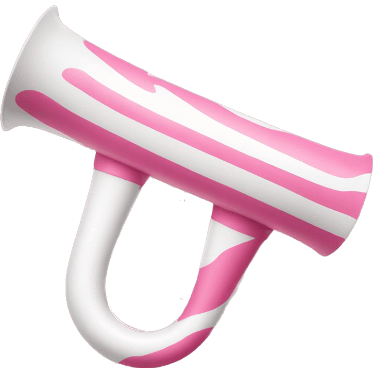 Celebration horn pink and white emoji