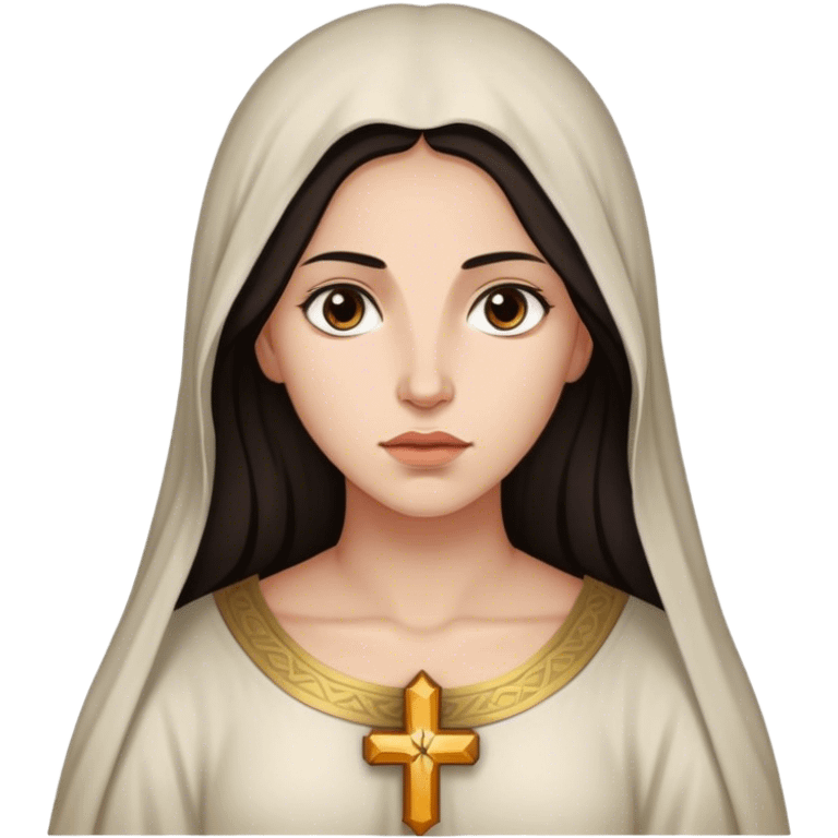 mary magdalene, dark haired emoji