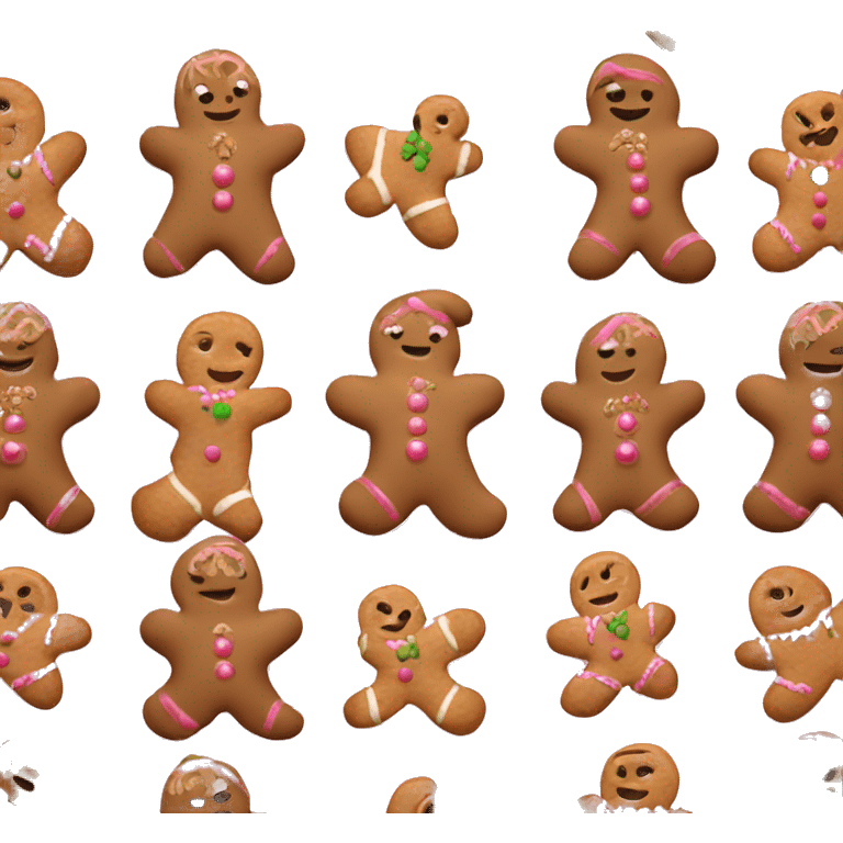 Pink ginger bread christmas emoji