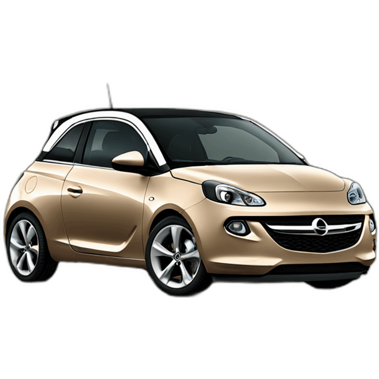 Light brown Opel Adam with white roof emoji