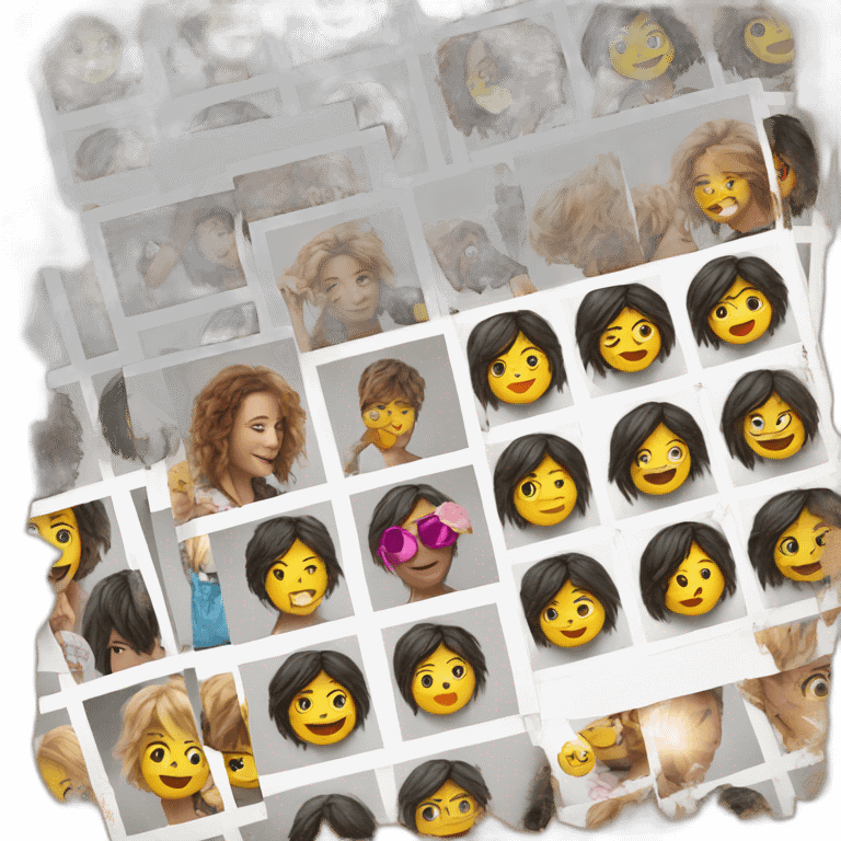 poster board with photos emoji