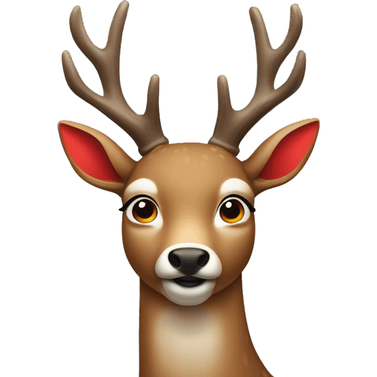 deer with red nose emoji