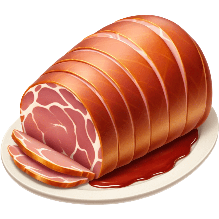 Cinematic Realistic Jam√≥n Serrano Dish Emoji, depicted as delicate, air-cured ham sliced thinly rendered with detailed textures and natural, inviting lighting. emoji