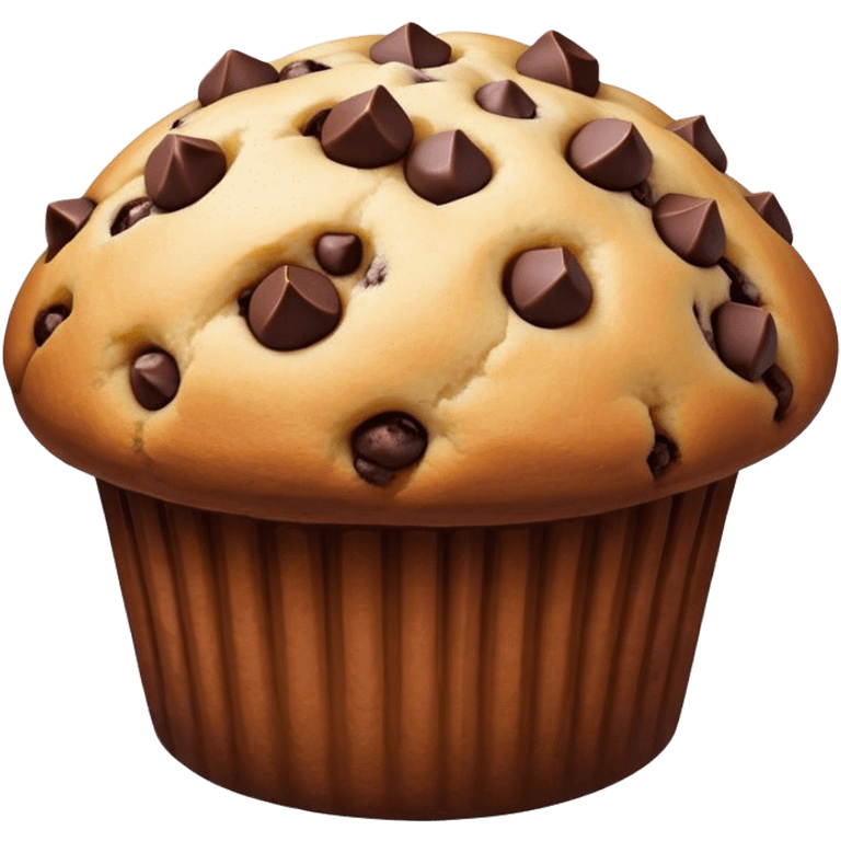 Gooey chocolate chip muffin emoji