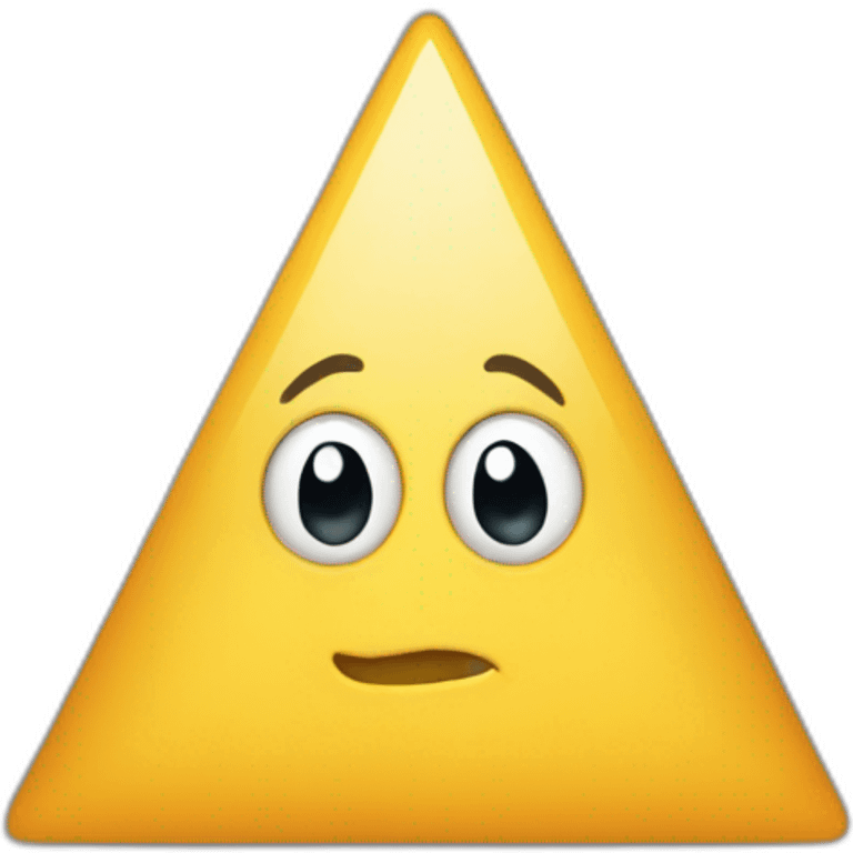 Vercel triangle looking shy emoji